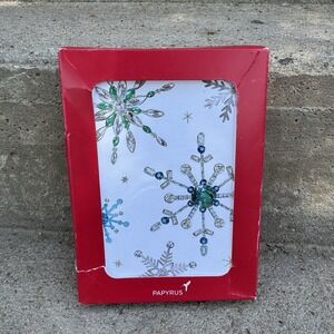 Papyrus Holiday Cards Boxed with Envelopes Warmest Wishes Snowflakes 12-Count